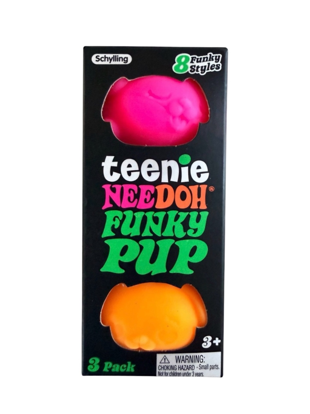 NIB Teenie NeeDoh Funky Pup 3-Pack Sensory Fidget Toy